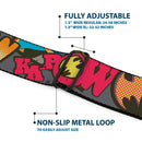 Batman Full Color Black Yellow Seatbelt Belt - Batman Dark Knight Webbing
