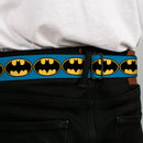 Batman Full Color Black Yellow Seatbelt Belt - Bat Signal-3 Blue/Black/Yellow Webbing