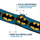 Batman Full Color Black Yellow Seatbelt Belt - Bat Signal-3 Blue/Black/Yellow Webbing