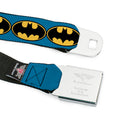 Batman Full Color Black Yellow Seatbelt Belt - Bat Signal-3 Blue/Black/Yellow Webbing