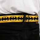 Batman Full Color Black Yellow Seatbelt Belt - Bat Signal-3 Yellow/Black/Yellow Webbing