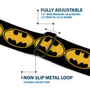 Batman Full Color Black Yellow Seatbelt Belt - Bat Signal-3 Black/Yellow/Black Webbing