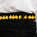 Batman Full Color Black Yellow Seatbelt Belt - Bat Signal-1 Black/Yellow Webbing