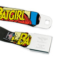 Batman Full Color Black Yellow Seatbelt Belt - BATGIRL in Action w/Face CLOSE-UP Webbing