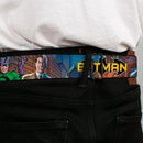 Batman Full Color Black Yellow Seatbelt Belt - BATMAN & Villains2/Cityscape Webbing