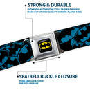 Batman Full Color Black Yellow Seatbelt Belt - Batman Dark Starry Night Webbing