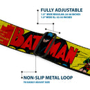Classic BATMAN Comic Logo Full Color Yellow Black Red Seatbelt Belt - Classic BATMAN Issue #1 Robin & Batman Cover Pose Yellow/Red Webbing