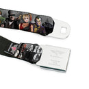 BATMAN-ARKHAM CITY Logo Full Color Black White Seatbelt Belt - ARKHAM CITY 9-Character Group Grays/White Webbing Webbing