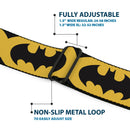 Batman Full Color Black Silver Black Seatbelt Belt - Bat Signal-5 Black/Yellow/Black Webbing