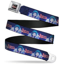 THE APOTHECARY DIARIES Title Logo Full Color Black/Red/White Seatbelt Belt - THE APOTHECARY DIARIES Maomao Hands Out Pose and Title Logo Purples Webbing