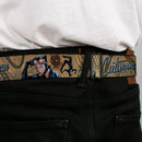 Catwoman Diamond Full Color Tans Seatbelt Belt - CATWOMAN-NINE LIVES OF A FELINE FATALE Pose2/Jewelry/Black Cat Tans Webbing