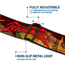 Nightwing Logo Full Color Black Red Seatbelt Belt - NIGHTWING Poses/Bats Welcome to Gotham Comic Book Cover Webbing