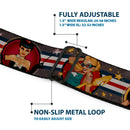 DC COMICS BOMBSHELLS Logo Full Color Black/Pinks/Yellow Seatbelt Belt - DC Bombshell Pin-Up Girls Webbing