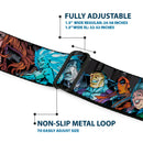 DC COMICS FOREVER EVIL Logo Black/Silver Seatbelt Belt - Injustice League of America Issue #13 Villains Webbing