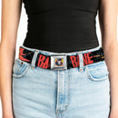 Bane Face Explosion Full Color Seatbelt Belt - BANE Pose/Explosion Bat Signal/Chanlink Black/Gray/Reds Webbing