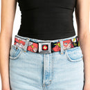 Flash Logo Black Seatbelt Belt - The Flash in Action Webbing