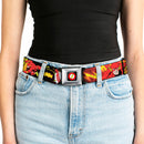 Flash Logo Black Seatbelt Belt - The Flash BOOM-KABOOM! Webbing