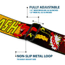 Flash Logo Black Seatbelt Belt - The Flash BOOM-KABOOM! Webbing