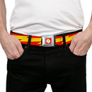 Flash Logo Full Color Red White Yellow Seatbelt Belt - The Flash Bolt Stripe Reds/Yellows Webbing