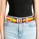 Flash Logo Full Color Red White Yellow Seatbelt Belt - The Flash Bolt Stripe Reds/Yellows Webbing