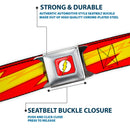 Flash Logo Full Color Red White Yellow Seatbelt Belt - The Flash Bolt Stripe Reds/Yellows Webbing