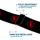 Reverse Flash Logo Full Color Black Red Seatbelt Belt - Reverse Flash Logo Black/Red Webbing