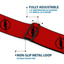 Reverse Flash Logo Full Color Red Black Seatbelt Belt - Reverse Flash Logo Red/Black Webbing