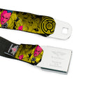 Sinestro Corps Logo Full Color Black/Yellow Seatbelt Belt - Sinsestro Poses & Logo/Green Lantern Poses Black-Yellow Fade Webbing