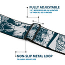 Joker Face Full Color Seatbelt Belt - Joker Spray Painted/Street Pose JOKES ON YOU White/Grays Webbing