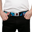 Harley Quinn Diamond Full Color Black Red Seatbelt Belt - Catwoman/Harley Quinn/Poison Ivy Pillow Fight Webbing