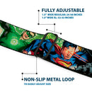 Justice League of America Reverse Brushed Black Silver Seatbelt Belt - Justice League New 52 Superhero Action Poses Webbing