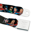 Justice League of America Black Full Color Seatbelt Belt - Justice League Elite Forces Superheroes Webbing