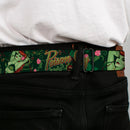 Poison Ivy Pin-Up Face Full Color Seatbelt Belt - POISON IVY Bombshell Poses Greens/Reds Webbing