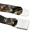 Harley Quinn Bombshell Pin-Up Face Full Color Seatbelt Belt - Harley Quinn Aviation Pin-Up Pose/GOTHAM OR BUST Webbing