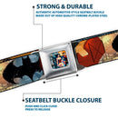 DC Comics Trinity Group Pose Full Color Seatbelt Belt - DC Comics Trinity Group Pose/Logos Webbing