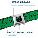 Riddler "?" Full Color Black Green Seatbelt Belt - Question Mark Scattered3 Dark Green/Black Webbing