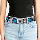 Superman Black Silver Seatbelt Belt - Superman Metropolis Face-Off Webbing