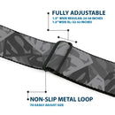 Superman Black Silver Seatbelt Belt - Superman Shield Camouflage Grays Webbing