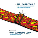 Superman Full Color Blue Seatbelt Belt - Super Shield Stacked Yellow/Red Webbing