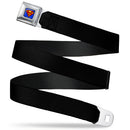 Superman Full Color Blue Seatbelt Belt - (W10200) Black Webbing