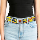 Superman Shadow Shield Full Color Black/Red/Yellow Seatbelt Belt - Superman Camo Yellow/Red/Blue/Gray Webbing