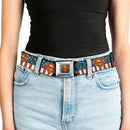 Superman Shield Full Color Americana Blue Seatbelt Belt - Superman Shield Americana Red/White/Blue/Yellow Webbing