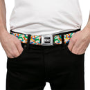 SOUTH PARK Title Logo Full Color Black/White Seatbelt Belt - South Park Boys Expressions Stacked Webbing