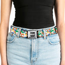 SOUTH PARK Title Logo Full Color Black/White Seatbelt Belt - South Park Boys Expressions Stacked Webbing