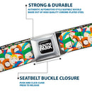 SOUTH PARK Title Logo Full Color Black/White Seatbelt Belt - South Park Boys Expressions Stacked Webbing