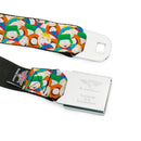 SOUTH PARK Title Logo Full Color Black/White Seatbelt Belt - South Park Boys Expressions Stacked Webbing