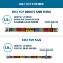 SOUTH PARK Title Logo Full Color Black/Yellow Seatbelt Belt - SOUTH PARK Boys Face Drawing and Title Logo Color Block Multi Color Webbing