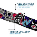 TEEN TITANS GO! Full Color Black Blue Yellow Seatbelt Belt - TEEN TITANS GO! RAVEN/Demon/Trigon Purple Webbing