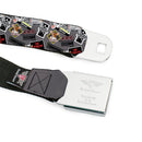 GREMLINS Title Logo Full Color Black/White/Red Seatbelt Belt - Gremlins Gizmo Pose and Rules Collage Gray Webbing