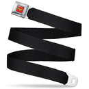 Wonder Woman Logo Full Color Red Seatbelt Belt - Black Webbing